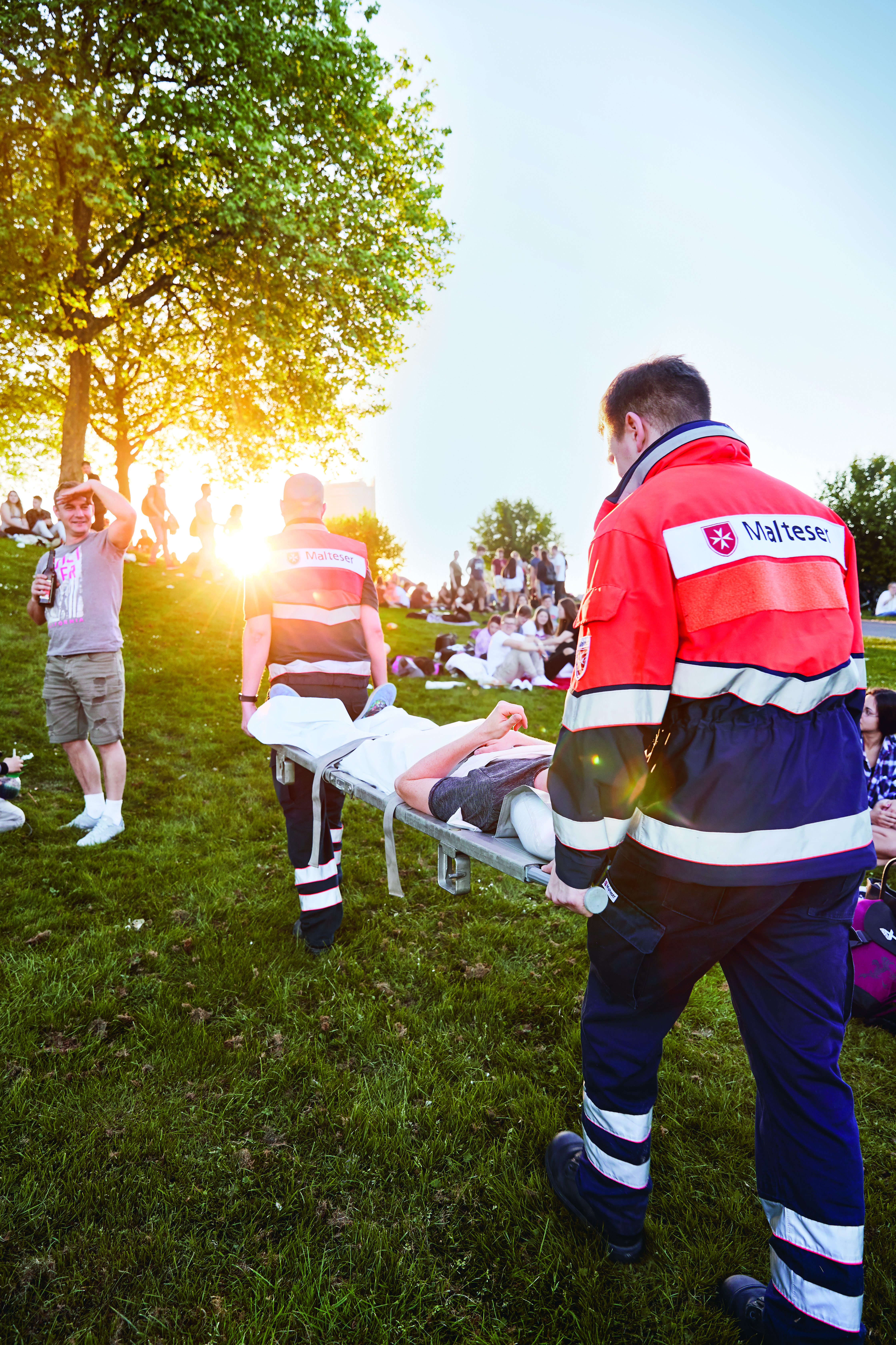 Sanitäter der Malteser bei einem Festival